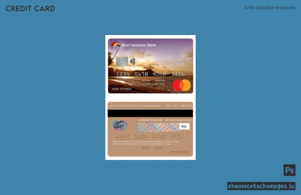 Hawaii Heritage Credit Mastercard – Beispielvorschau